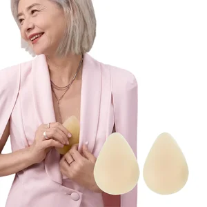 New 2 Sizes Teardrop Shape Matte Silicone Seamless Strapless Reusable Adhesive Push Nipple Pasties Women Breast Uplifting