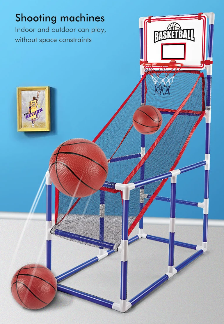 Source 2023 Indoor Basketball Shooting Game, DIY Sport Basketball Machine Stand Hoop Basketball Kids Play Toy With Plastic Board on m.alibaba
