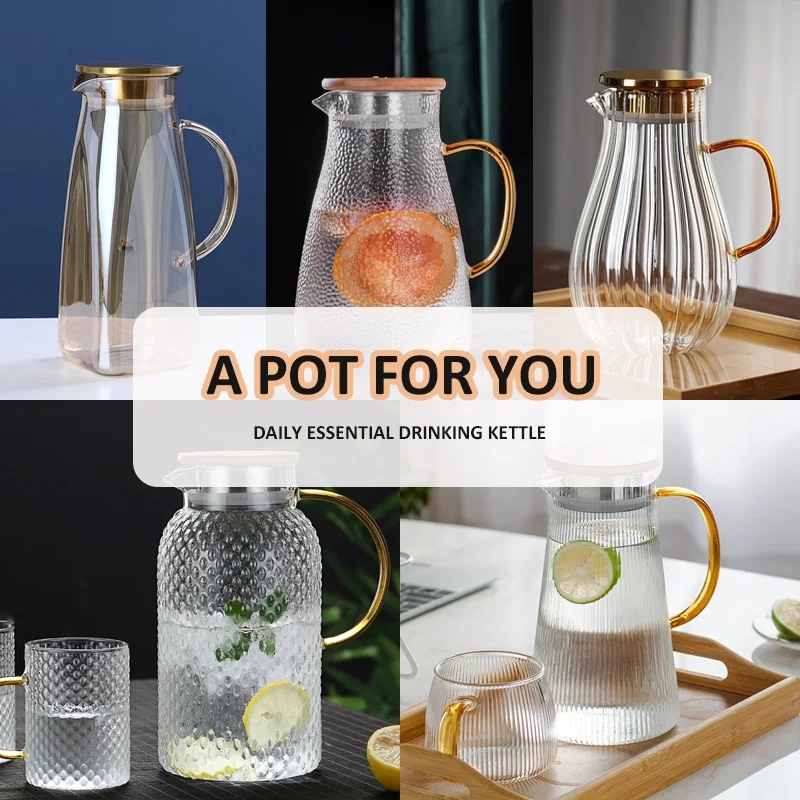 Fridge Water Pitcher 1500ML/50.7oz Glass Pitcher With Lid, Drinking Carafe  Jug For Homemade Juice Ice Tea Coffee And Beverage - Buy Fridge Water  Pitcher 1500ML/50.7oz Glass Pitcher With Lid, Drinking Carafe Jug