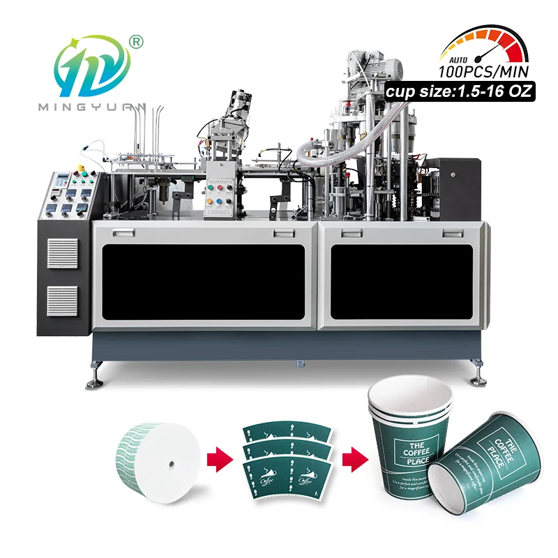 Full Automatic Paper Cup Machine High Speed Paper Cup Manufacturing Machine Production Line Paper Fan Raw Material Manufacturers