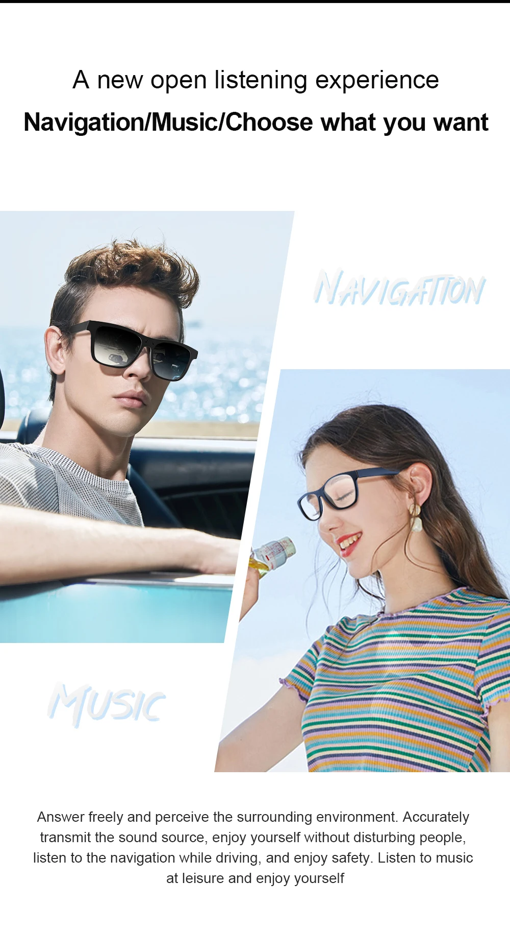 Latest Polarized Wireless Eyewear Audio Blue Tooth Smart Sunglasses ...