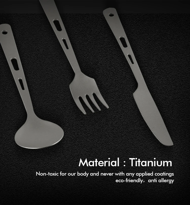 Rts Ultralight Camping Fork Titanium Camping Cooking Set Durable