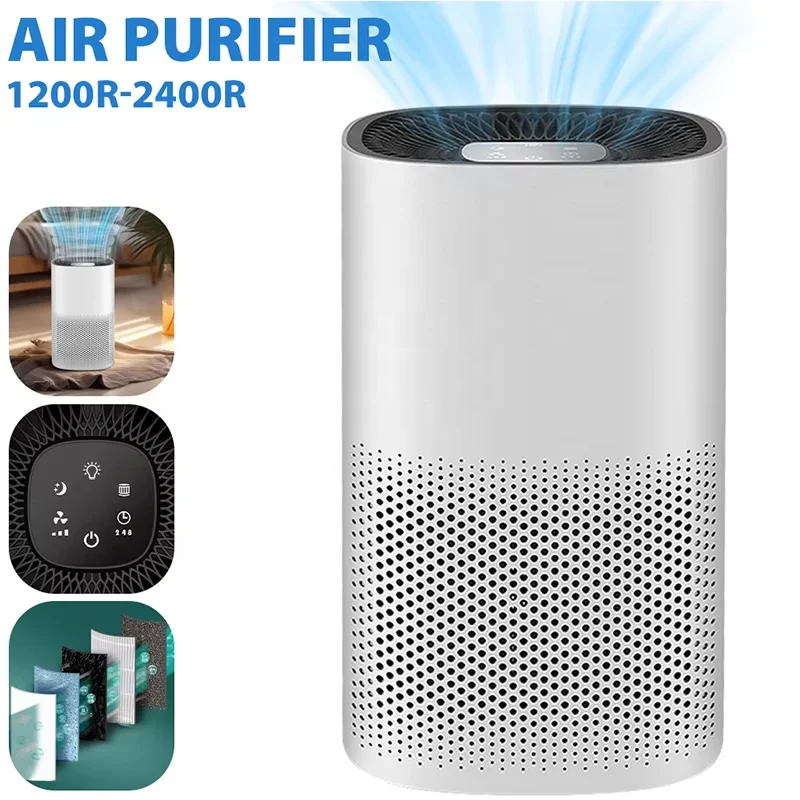 Intelligent Indoor air Purifier with UVC Lamp for Sterilization and Deodorization Home Mini Negative Ion air Purifier 3
