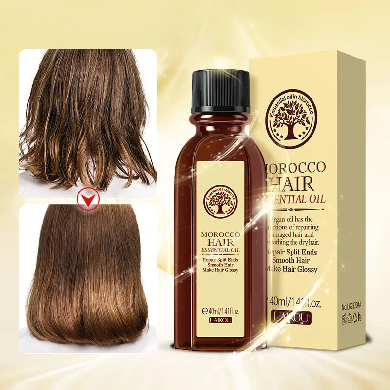 Morocco Nut Infused Essential Oil for Human Hair Brightening and Smoothing Repair Moisturizing and Nourishing