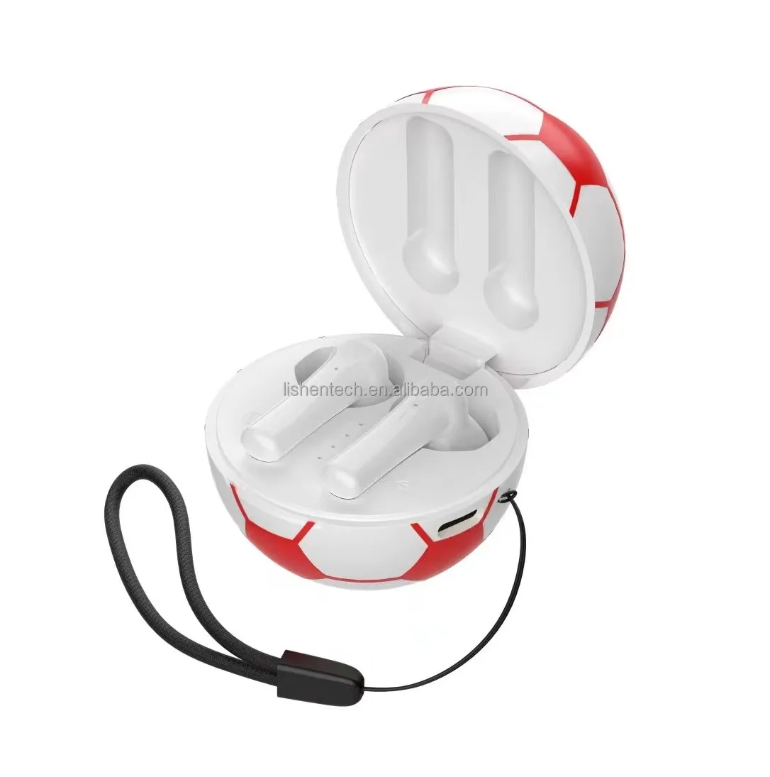 Football Shape TWS Earbuds Wireless Earphones with Microphone for Promotion Gift