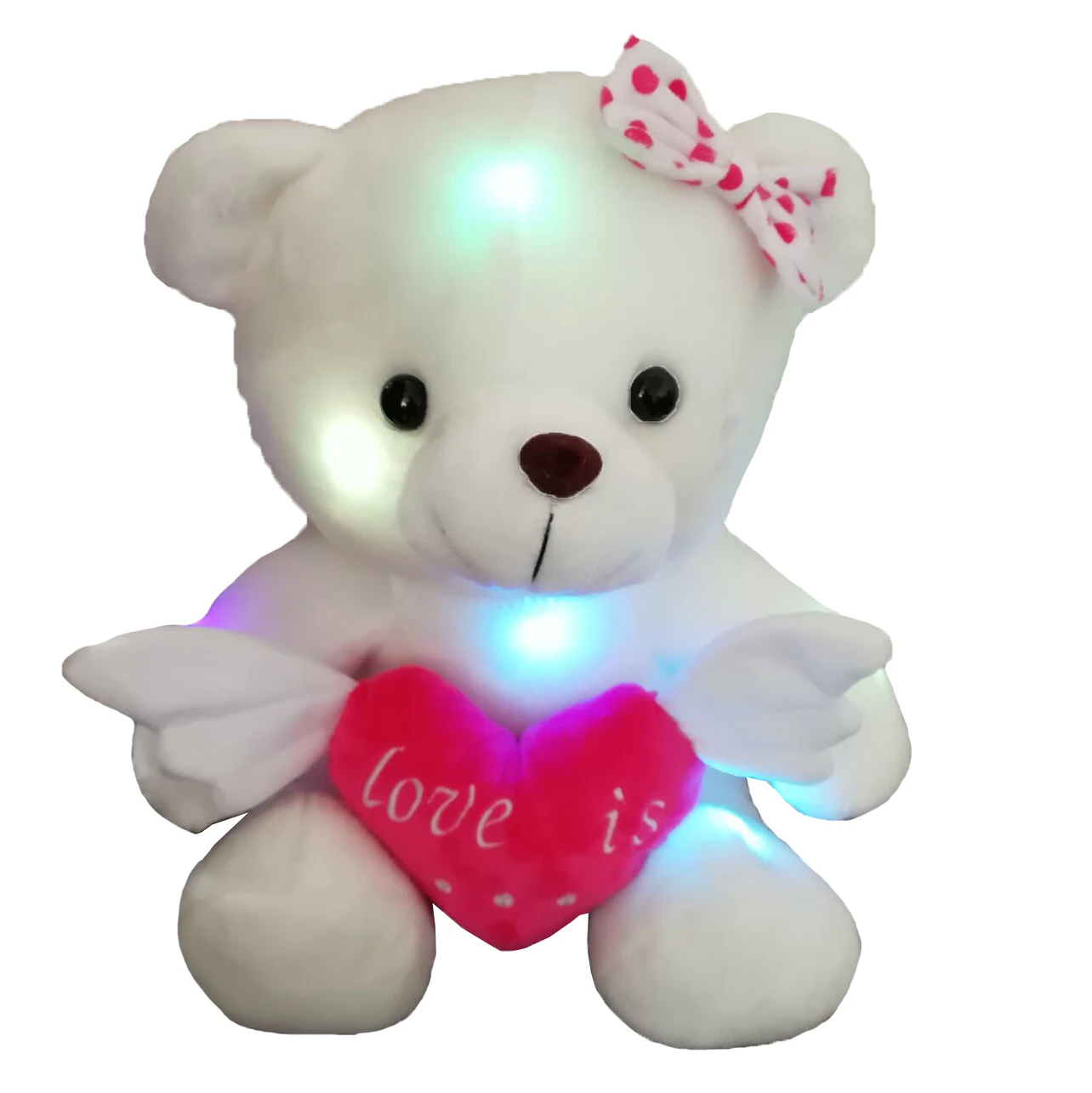 teddy bear with light up heart