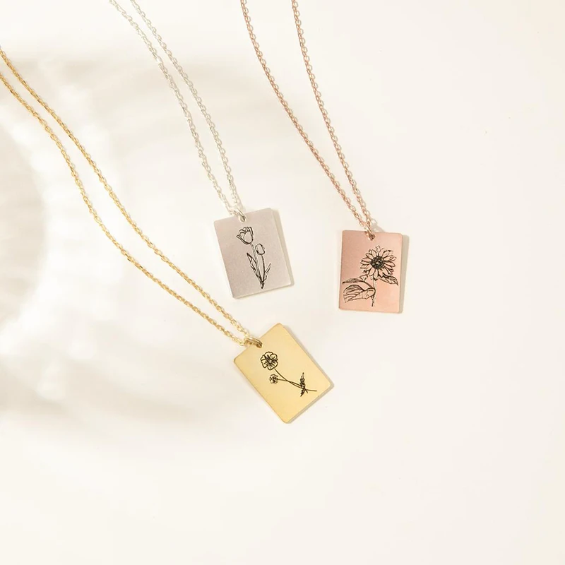 Dainty Custom Name Tag Necklace