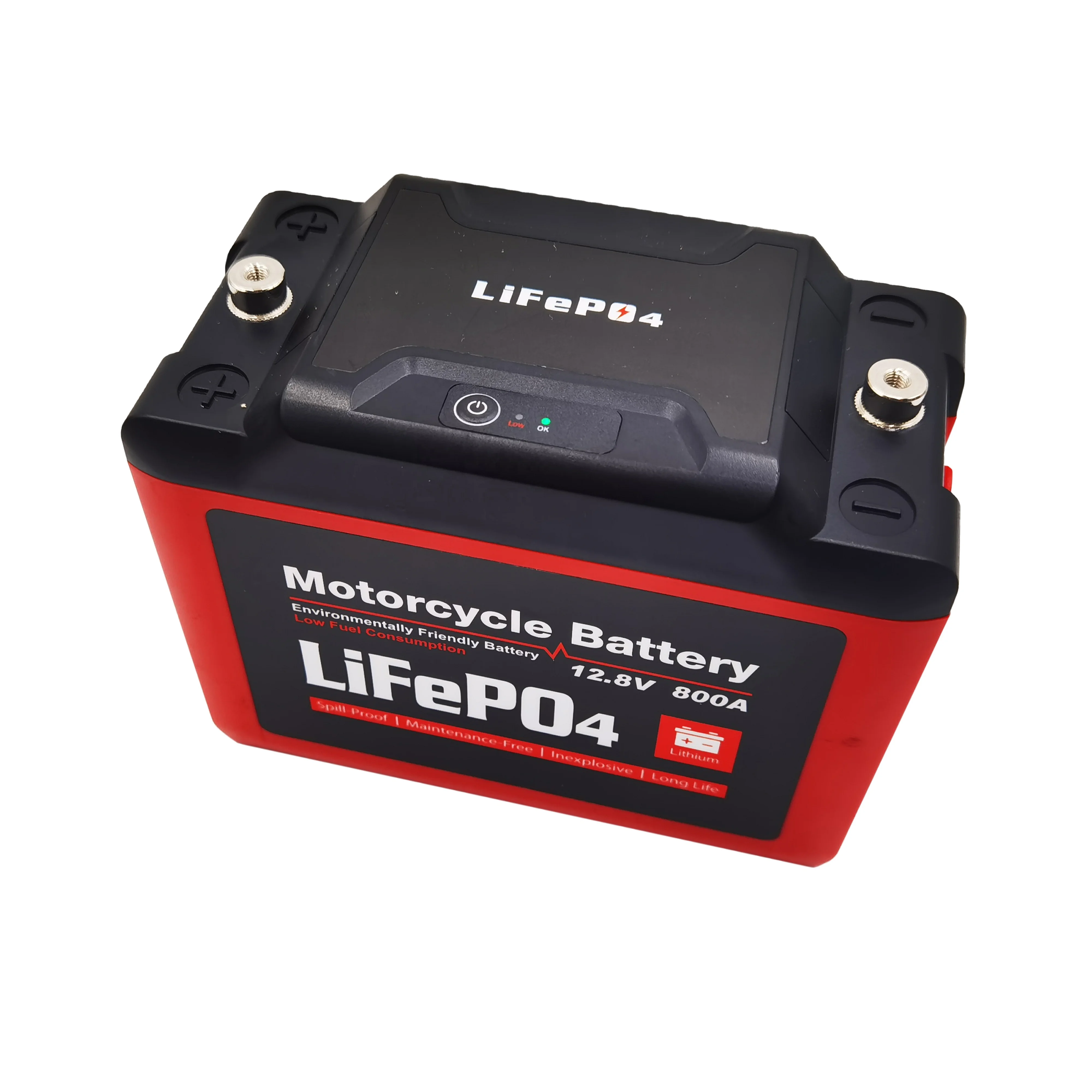 Professional Manufacturer 12.8V 8Ah Lifepo4 Lithium Battery Starter For Motorcycle Rechargeable Batteries