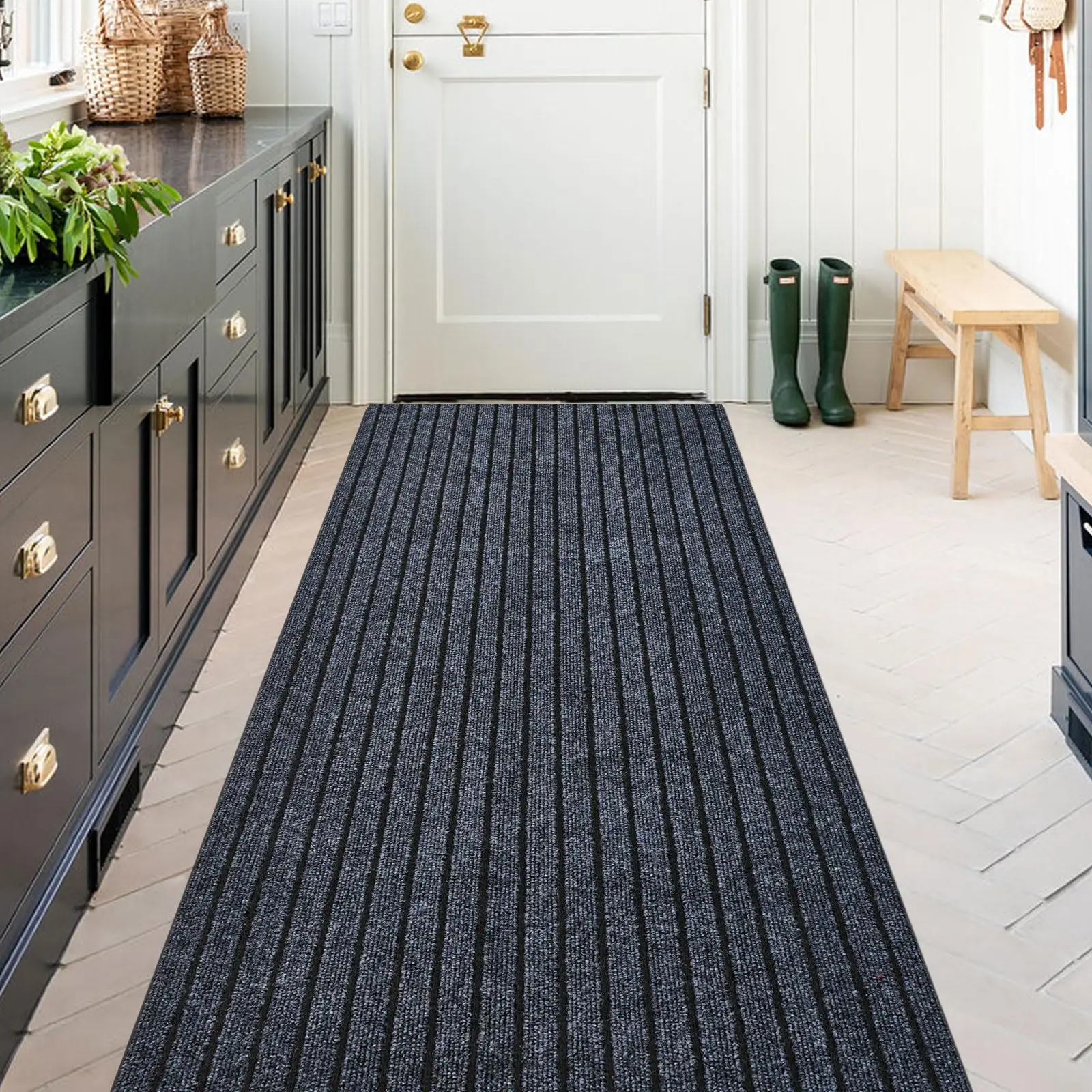 Kitchen Floor Mat Absorbent Ribbed Carpet  Anti-slip Balcony Carpet supplier