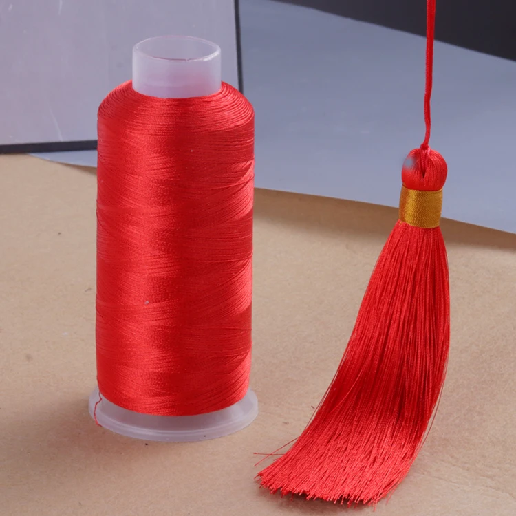 Factory Direct Sales 120D2 Polyester Silk Braided Tassels Mercerized Rayon Embroidery Crochet Knitting Thread for Cross Stitch
