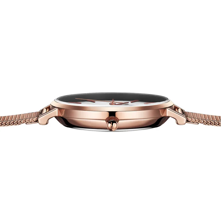 Simple High Quality Ready Meshing Band Ladies Watch Stainless Steel 3atm Japan Movt 3 Hands  Woman Dress Slim Wristwatch