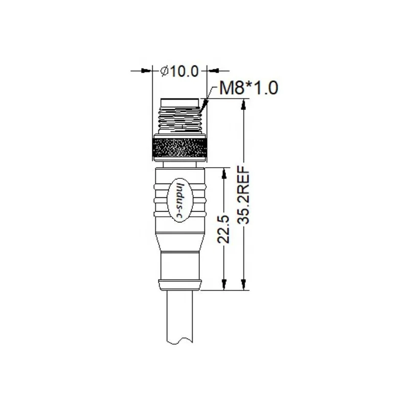 IP67 Connector B Code 5 Pin Can Cable M8 Can Bus Cable PUR Wires Molded Cable