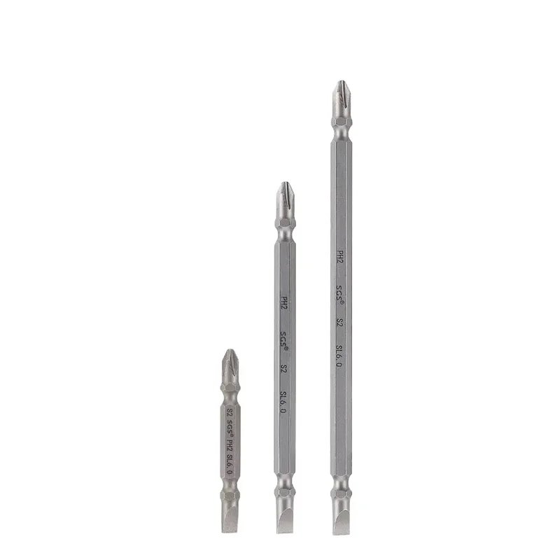 MOYOTEC Factory-Sourced 1/4'' Hexagon Driver 65mm-150mm Phillips Slotted Double-Ended Strong Magneti