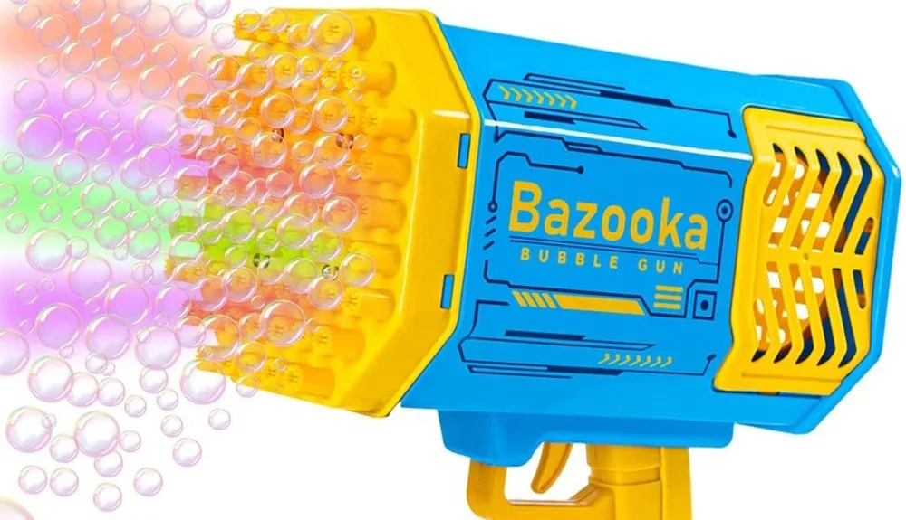 69 Holes Rocket Bazooka Automatic Electric Bubble Machine Gatling