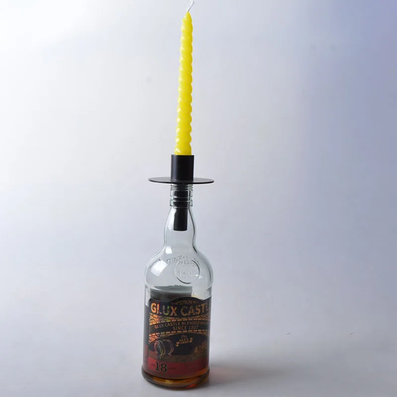 Glass Wine Bottle Metal Candle Holder Buy Bottle Candle Holder,Wine