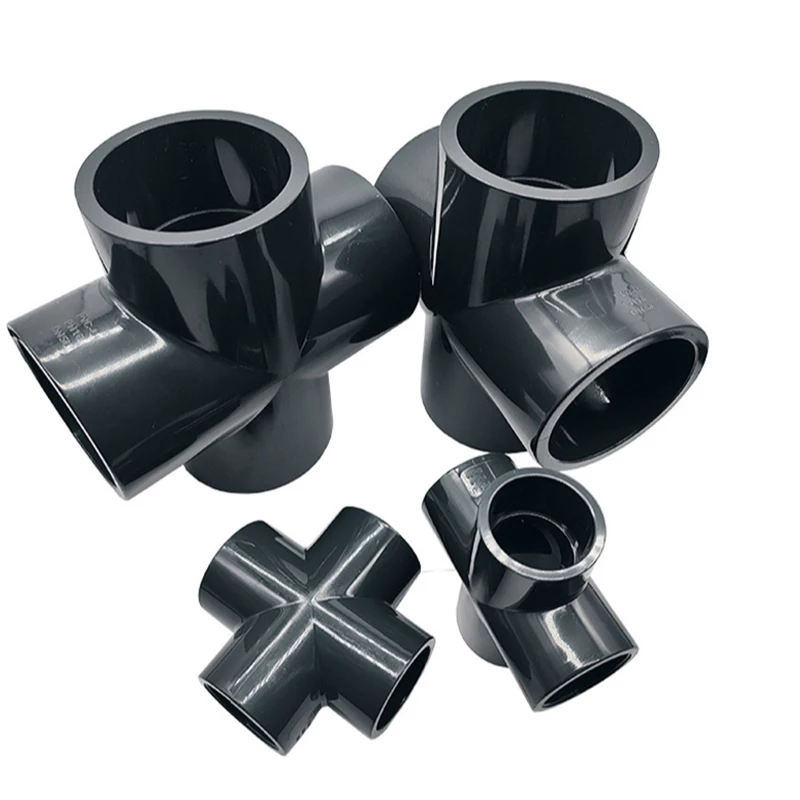 PN16 110mm Plastic UPVC PVC Pipe Fitting 4 Way 4-Way Connector Cross Joint Tee 4 Way PVC Fitting