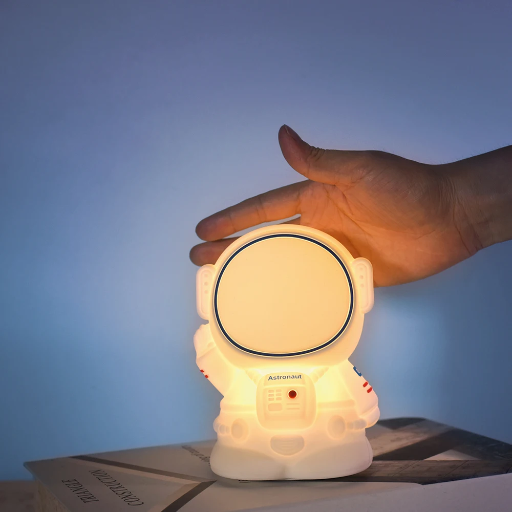 Atmosphere Lamp Bedroom Bedside Astronaut Kids Soft Silicone Led Children  Lamp