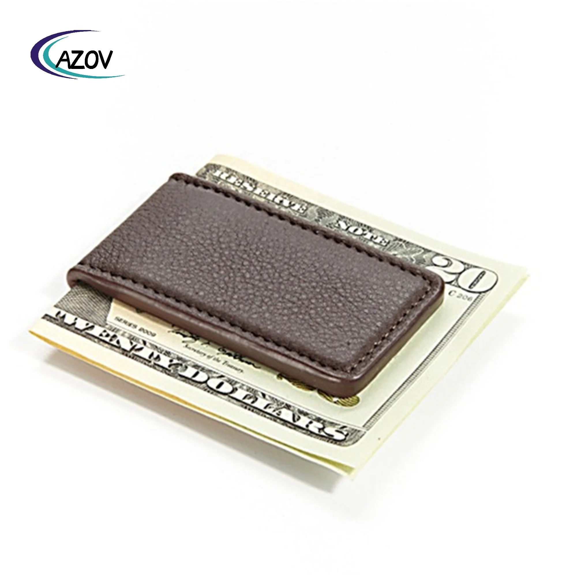 Simple Design Fashion Bulk Leather Magnet Money Clip Wholesale