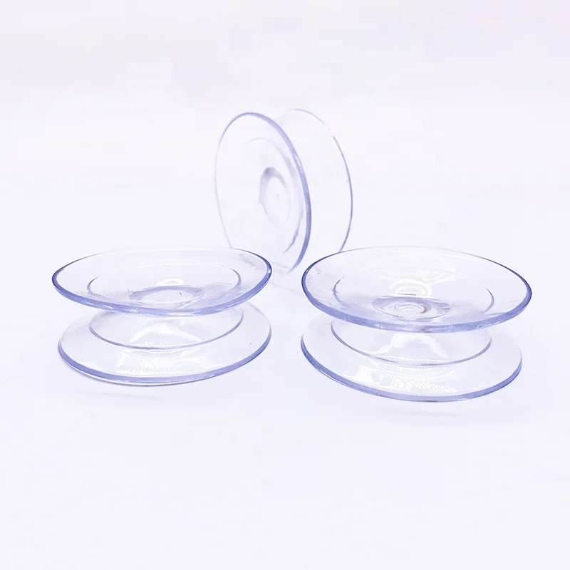 20-Pack Double Sided Suction Cups - 1.2 Inch Clear PVC Sucker Pads For Glass, Mirrors, Table Tops