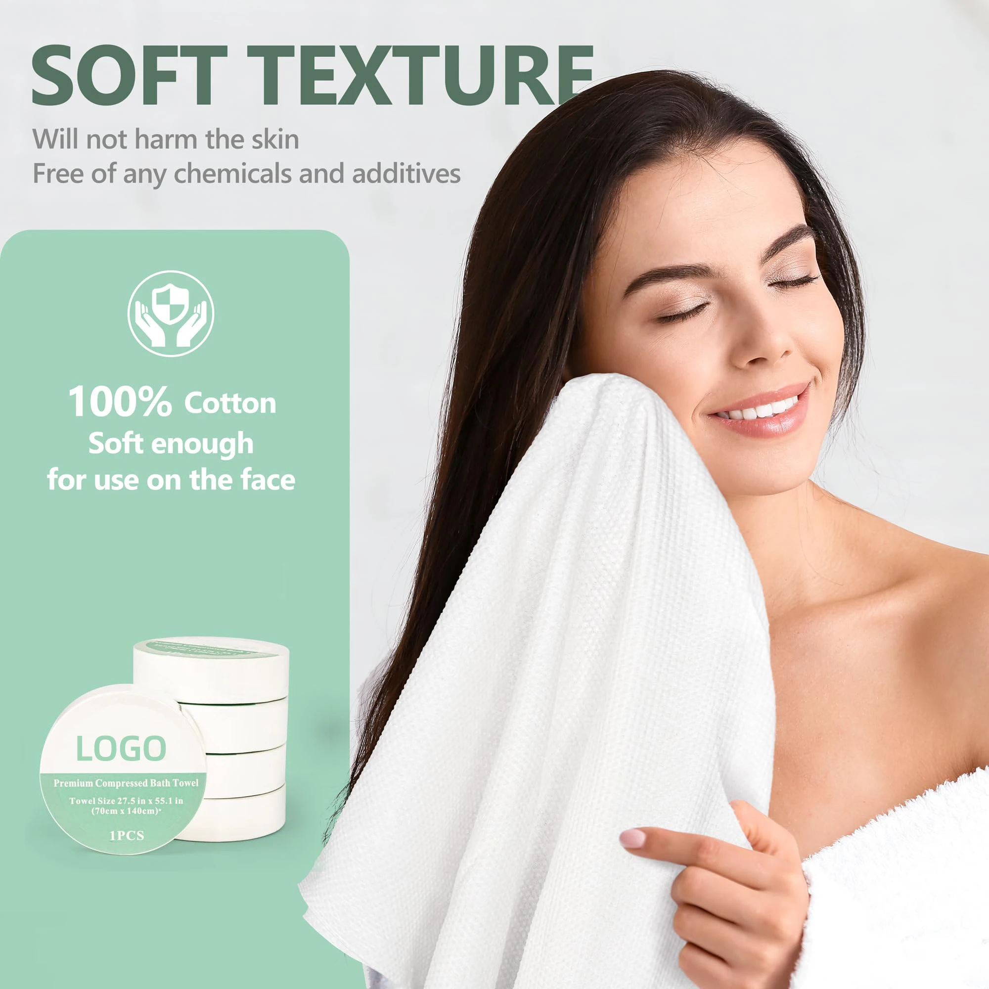 70X140cm Portable Reusable Large Magic Compressed Disposable Towels Compressed Bath Towel for Travel