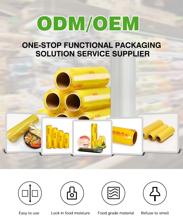 Custom Pvc Plastic Industrial Transparent Cling Film Wrap Stretch