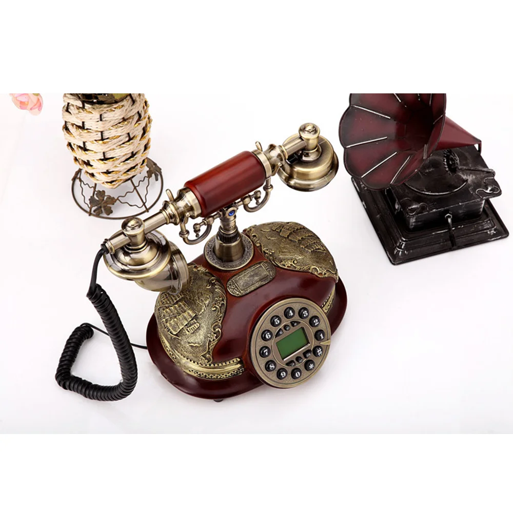 European Design Caller ID Display Retro Antique Telephone Wired Vintage Analog Telephone for Home