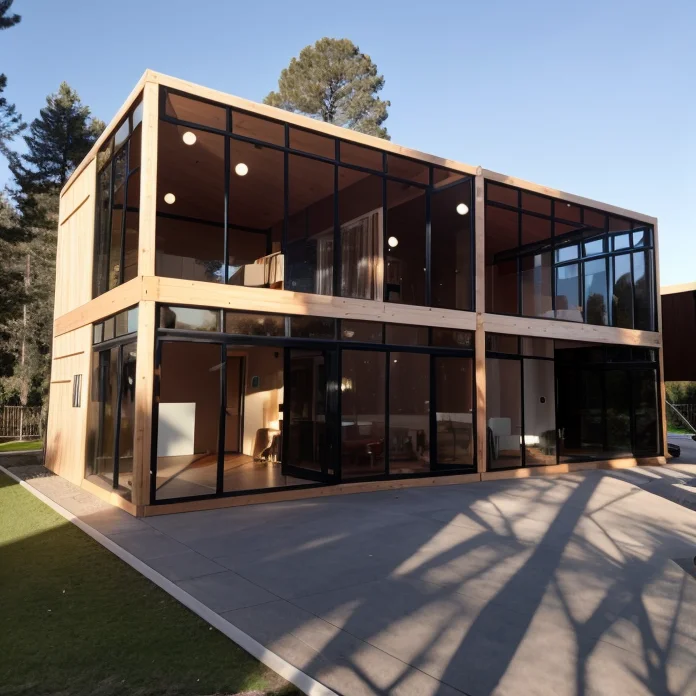 Structure Modular House Wall Prefab House Prefabricated Steel with Big Glass Luxury Container Contemporary Office Building Ig