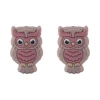 Owl animal Focal bead Rose Brown