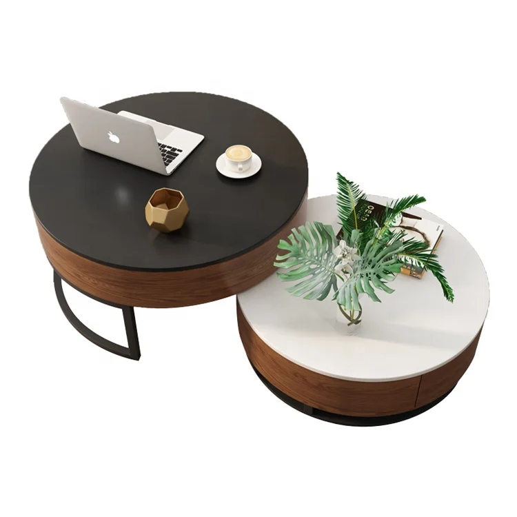 Modern Multifunctional Lift Top Coffee Table Walnut Wood Living Room Spacious Center Table Practical Sitting Room Table
