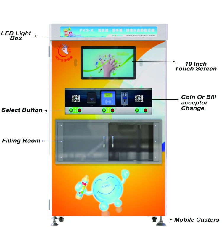 Coin Operated Soap and Shampoo Dispenser Laundry Liquid Detergent Vending Machine Soap