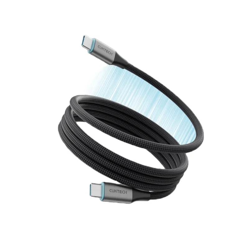 CUKTECH Usb-c Cable 240W Max 6A 1m 1.5m PD3.1 Portable Phone Magnetic Charging Cable_voghion.com