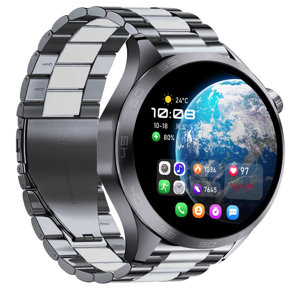 X10 Round Full Screen  TWS 2in1 Wireless Earbuds NFC Answer Call Health Pressure Monitor Sport Music IP67 Smartwatch Smart Watch