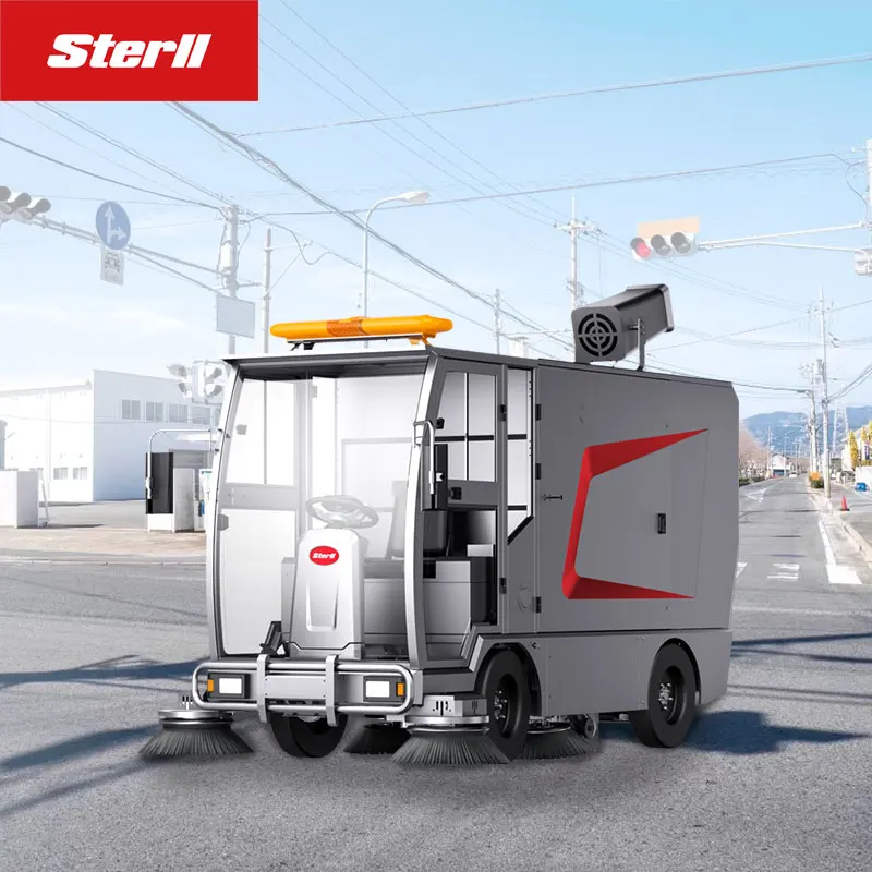 ST20 Battery Operated Large Industrial Floor Sweeper Machine Ride On Park Road Cleaning Sweeper