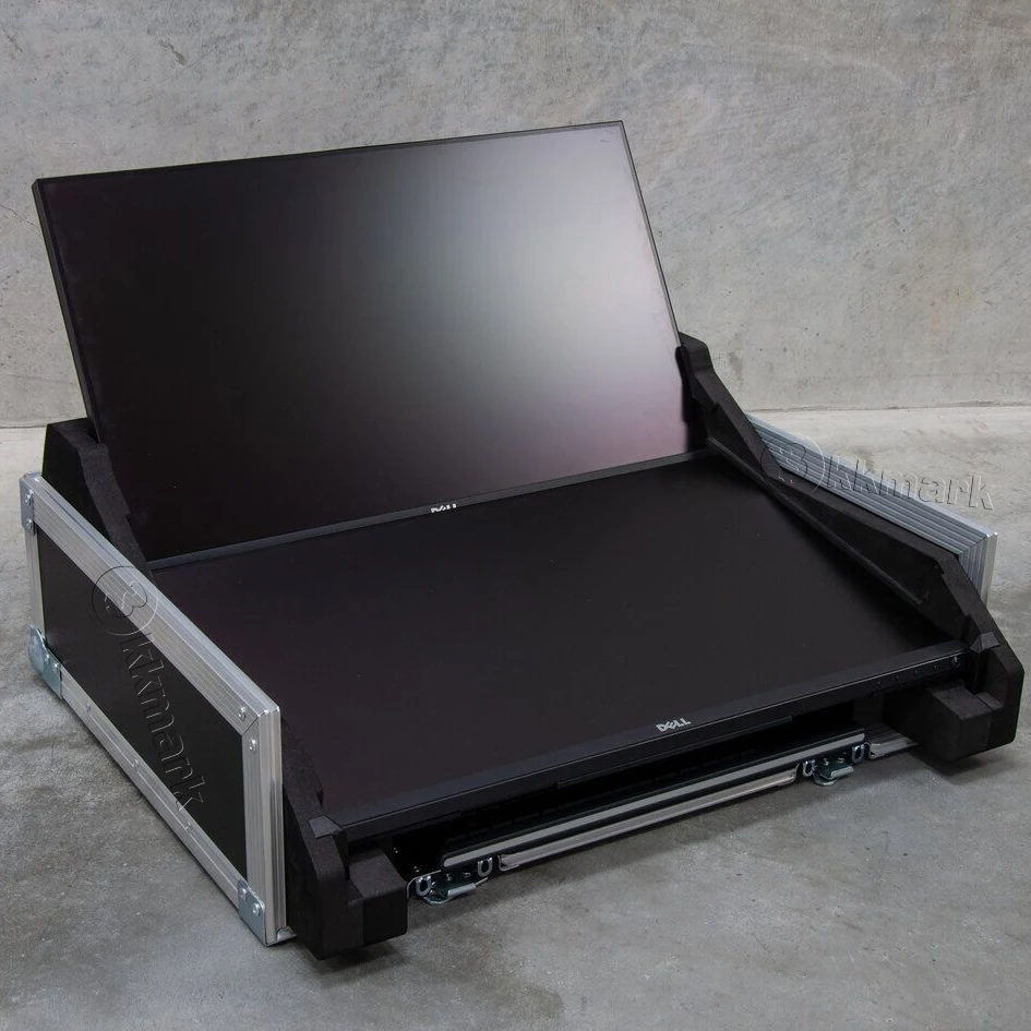 Kkmark Absent On A Tour Upgrade Angle Adjustable Dual Touch Screen Flight Case Fit 2 X Dell