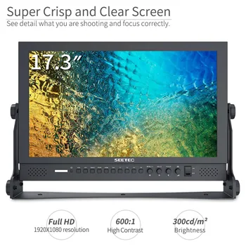 SEETEC P173-9HSD 17.3-inch Professional Broadcast LCD Monitor FHD 3G-SDI Aluminum for Studio/OB Van OEM Factory Price detail image