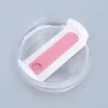 Cuerpo transparente, lámina blanca, silicona rosa.