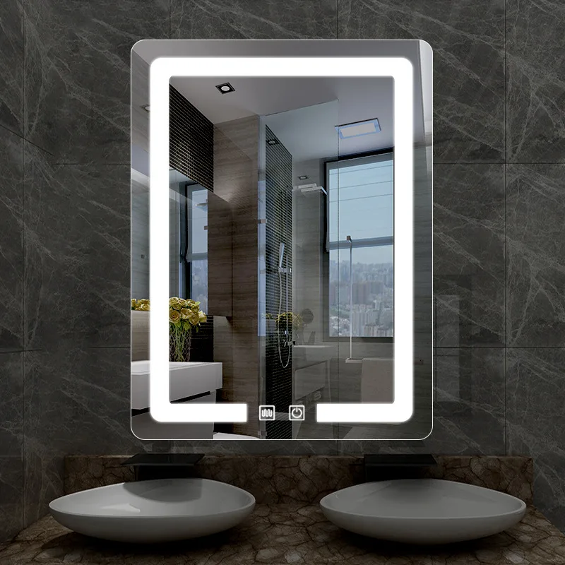 Customize Frontlit Anti Fog Rectangle Smart Bath Mirror Wall Mount Led Bathroom Mirror with Led Light and Blue Tooth