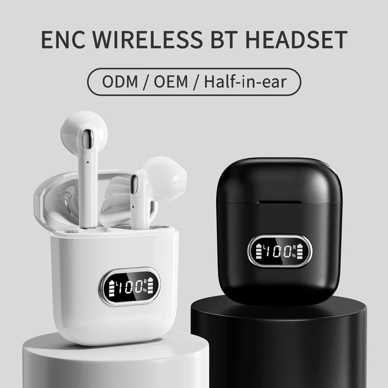 J15 Tws Ecouteur Tech Wireless Bluetooth Headset Handsfree MIC Enc Noise Reduction on Ear Earphone for Mobile Phone Cellphone