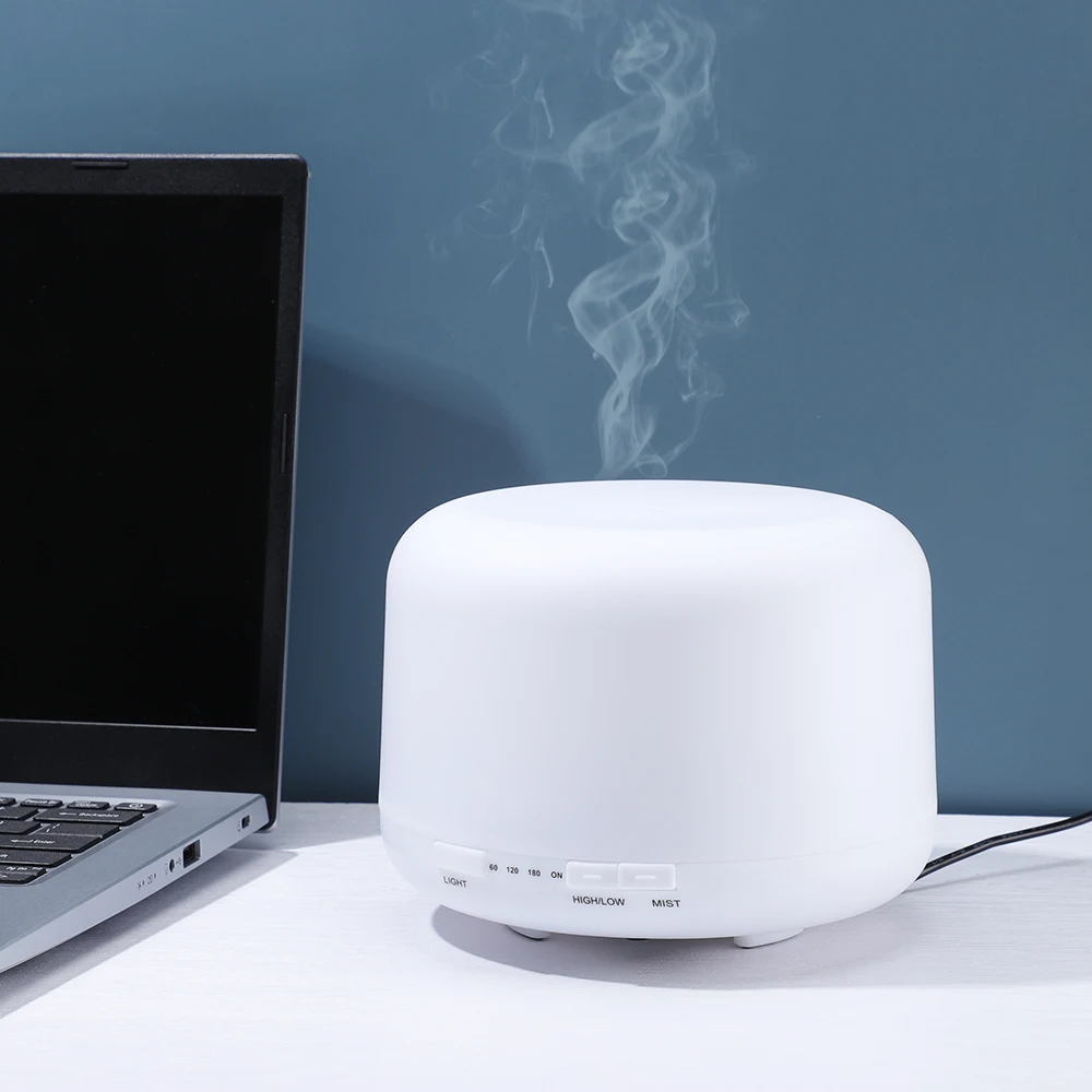 500mL Ultrasonic Aroma Diffuser – 7 LED Colors – Remote Control – USB Powered Humidifier-466822