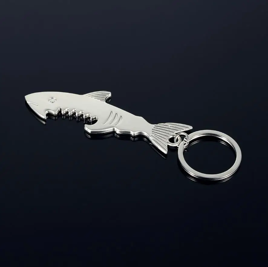 Cheap Silver Metal Shark Shaped Bottle Opener Keychain Buy Shark