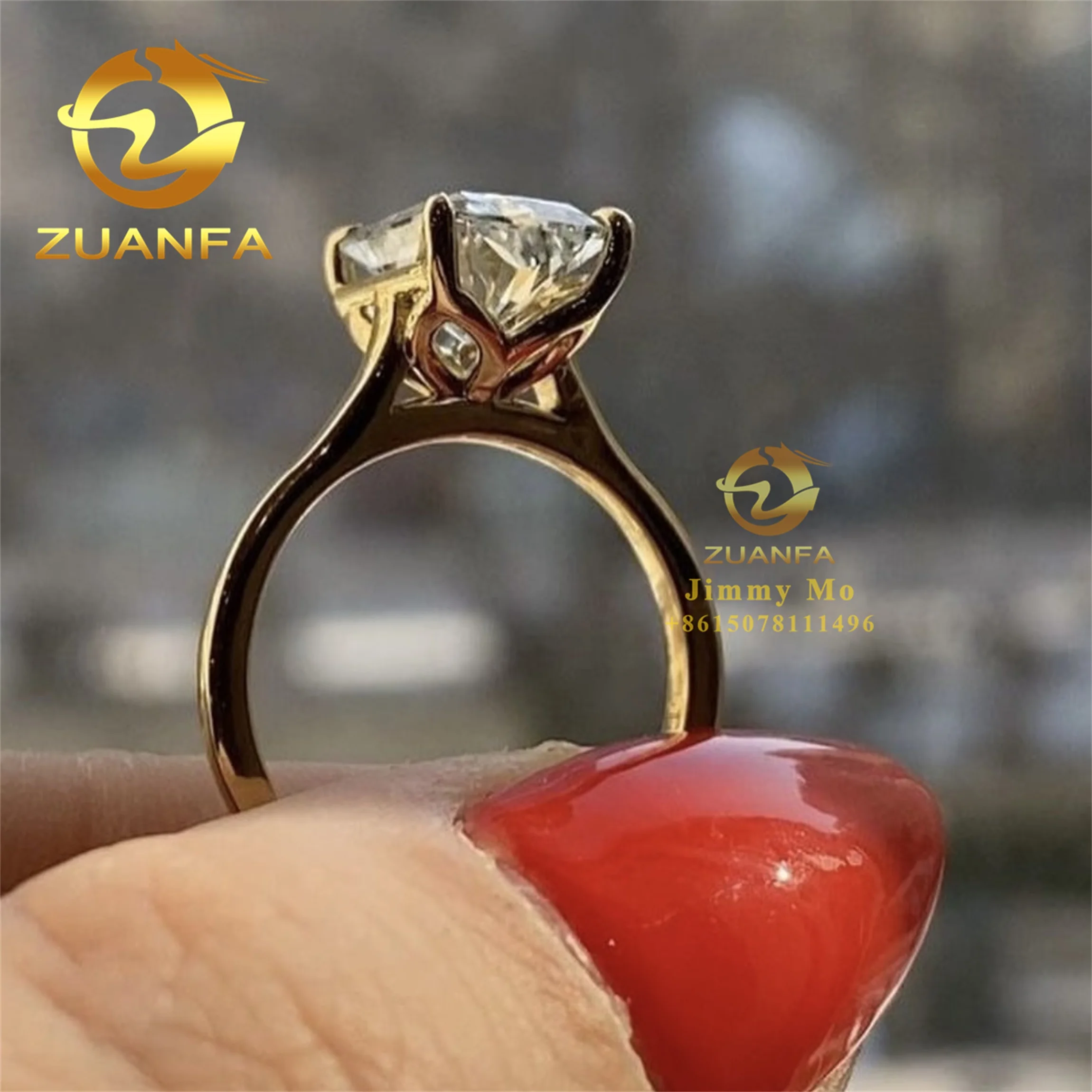 Magnifique cadeau de mariage personnalisé pour femme, bijoux magnifiques,  ronds de fiançailles, magnifiques, personnalisés, en or blanc, 10k, 3ct  VVS,