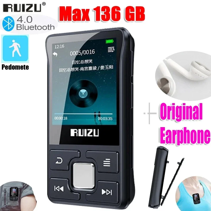 RUIZU X55 Advanced Clip Mini High Quality Download Tamil Songs Portable Mp3 Player Support Tf Card Mp3 Music Player