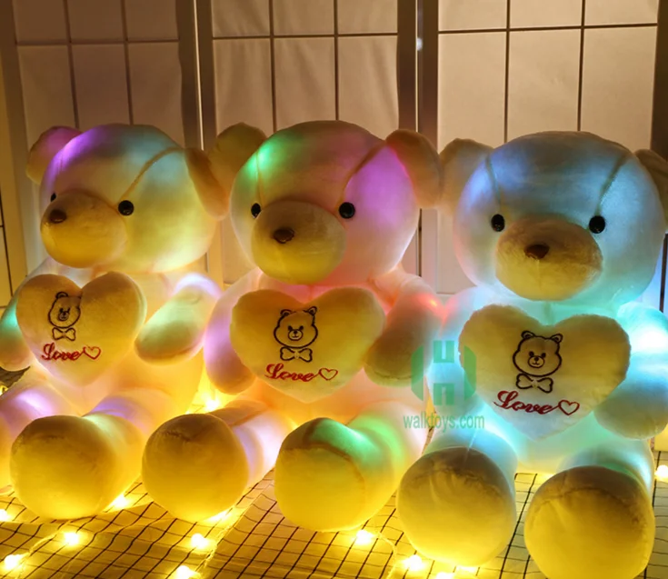 
Новый дизайн! 35 см светодиодный Мишка для подарок на день Святого Валентина, животная плюшевая игрушка с высоким качеством 