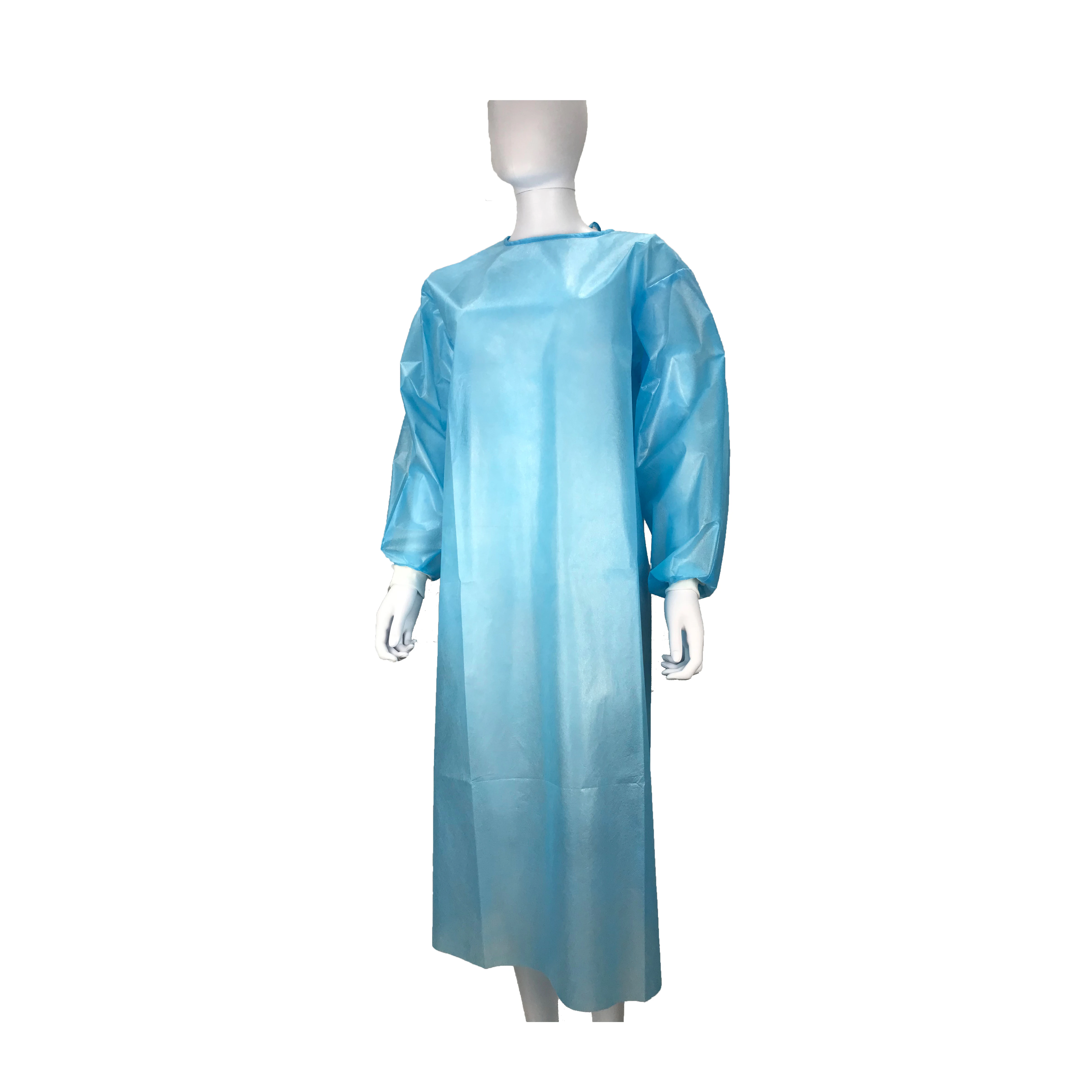 ΕΠΙΠΕΔΟ AAMI 1 ppe ρόμπα απομόνωσης ρόμπες απομόνωσης μιας χρήσης αδιάβροχο επίπεδο 1 φόρεμα απομόνωσης λευκή μανσέτα