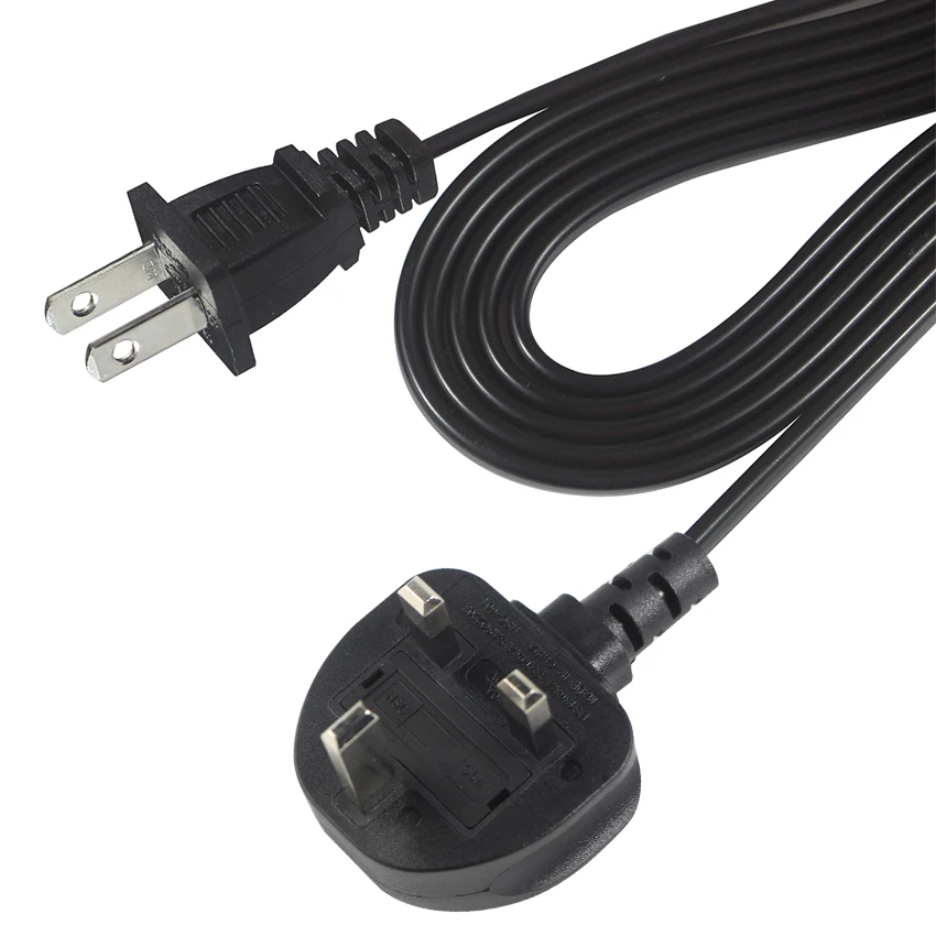 Factory Direct 3 Pin British Type 250V 5A 13A 15A Electric BS1363 AC Cable Fused UK Plug IEC C7 Power Cord
