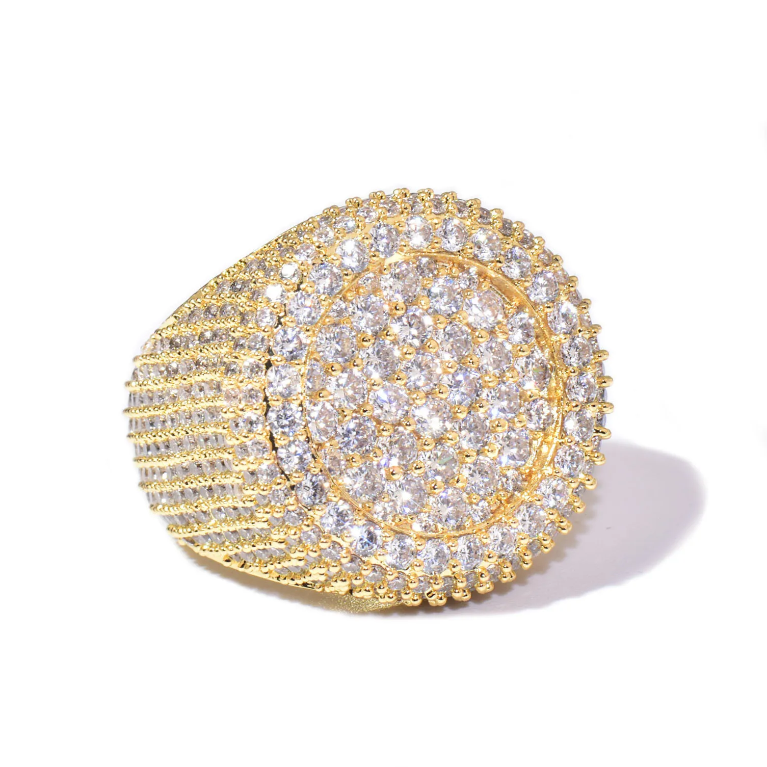 Herren Hip Hop Ring Mit Moissanit Steinen Und Eis Optik_voghion.com
