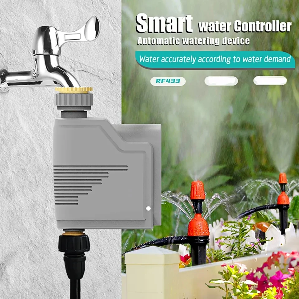 Tuya Zigbee  Water Flow Monitor WIFI Smart Sprinkler Timer Wireless Water Valve for Garden Irrigation System