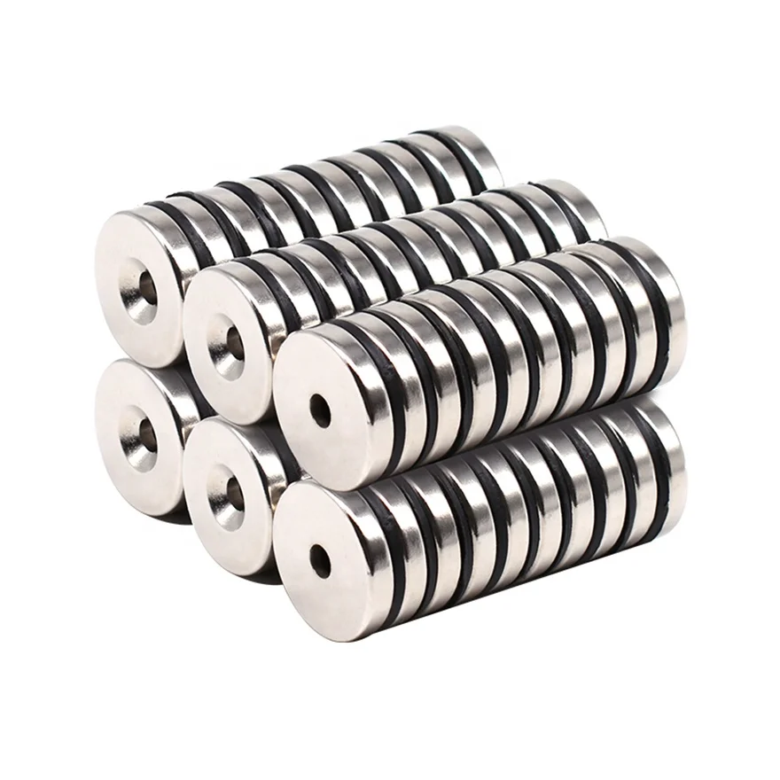 N35 N45 N52 Neodymium Magnets Strong Magnetic Round Neodymium Magnet with Countersunk Hole for Screw