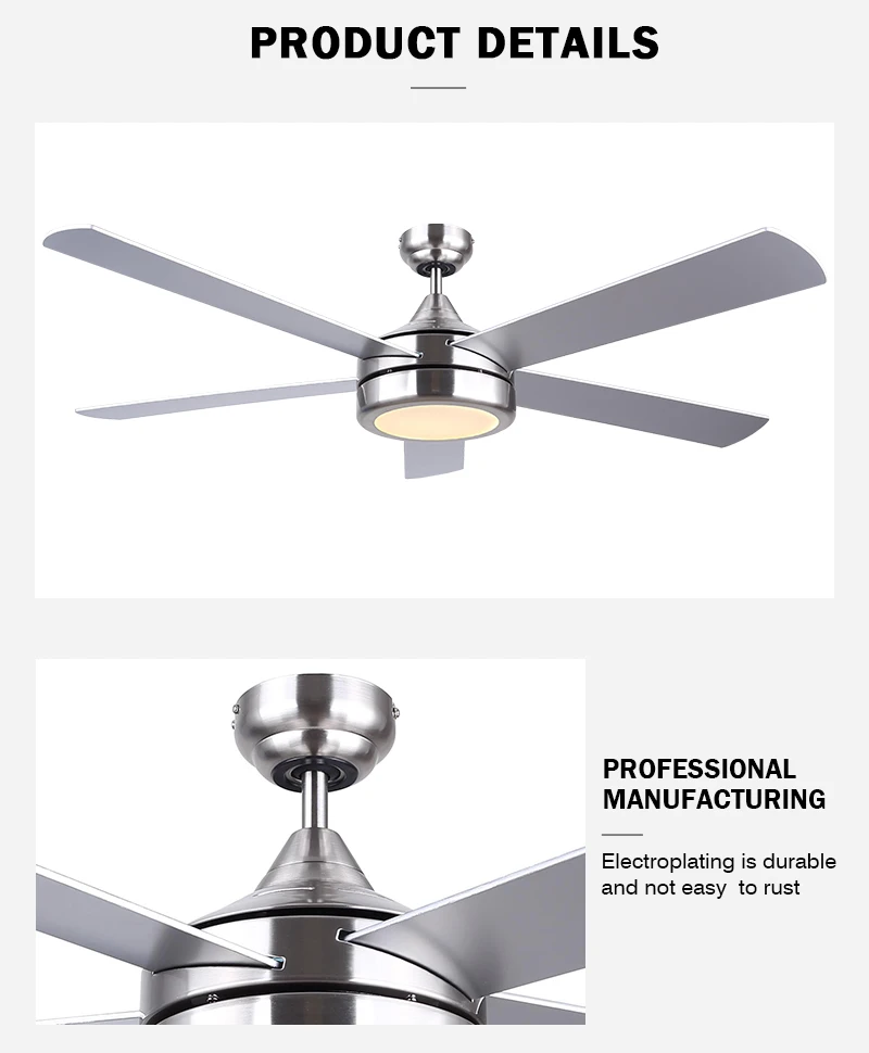 High Quality Industrial Controlled Ceiling Fan With Led Light Buy
