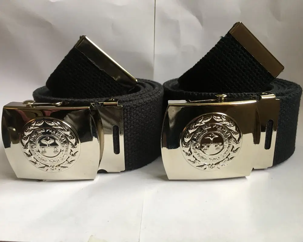Ceinture Tressée En Coton Bleu – Taille Unique (44cm X 4,5cm) – Style Rétro/militaire